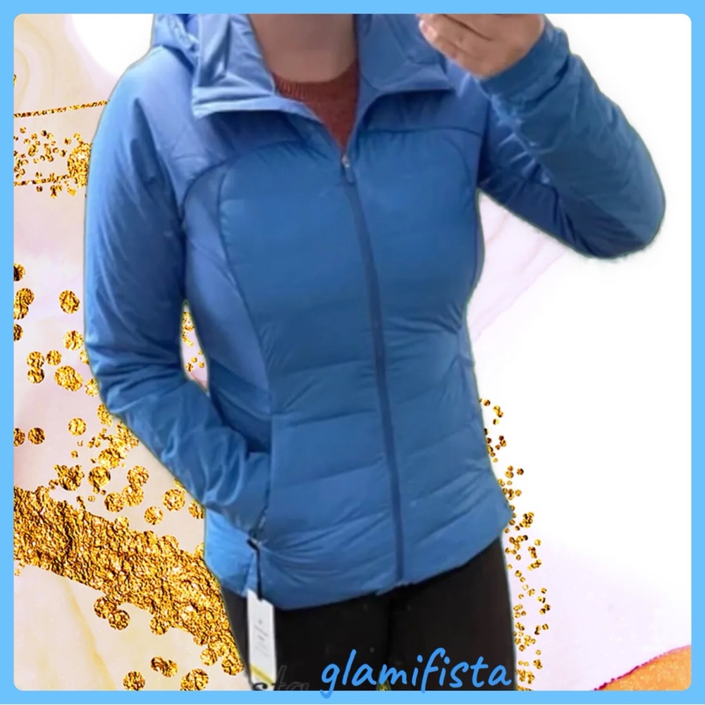 Lululemon Down For It Jacket Blue Nile sz.12 💙 - Picture 9 of 11